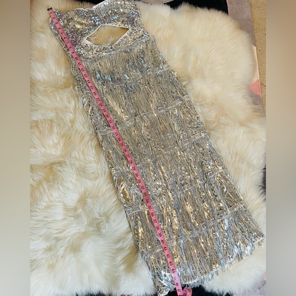 Silver sequin fringe dress! - Picture 9 of 17